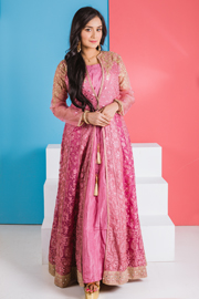 Long Pink Koti Gown