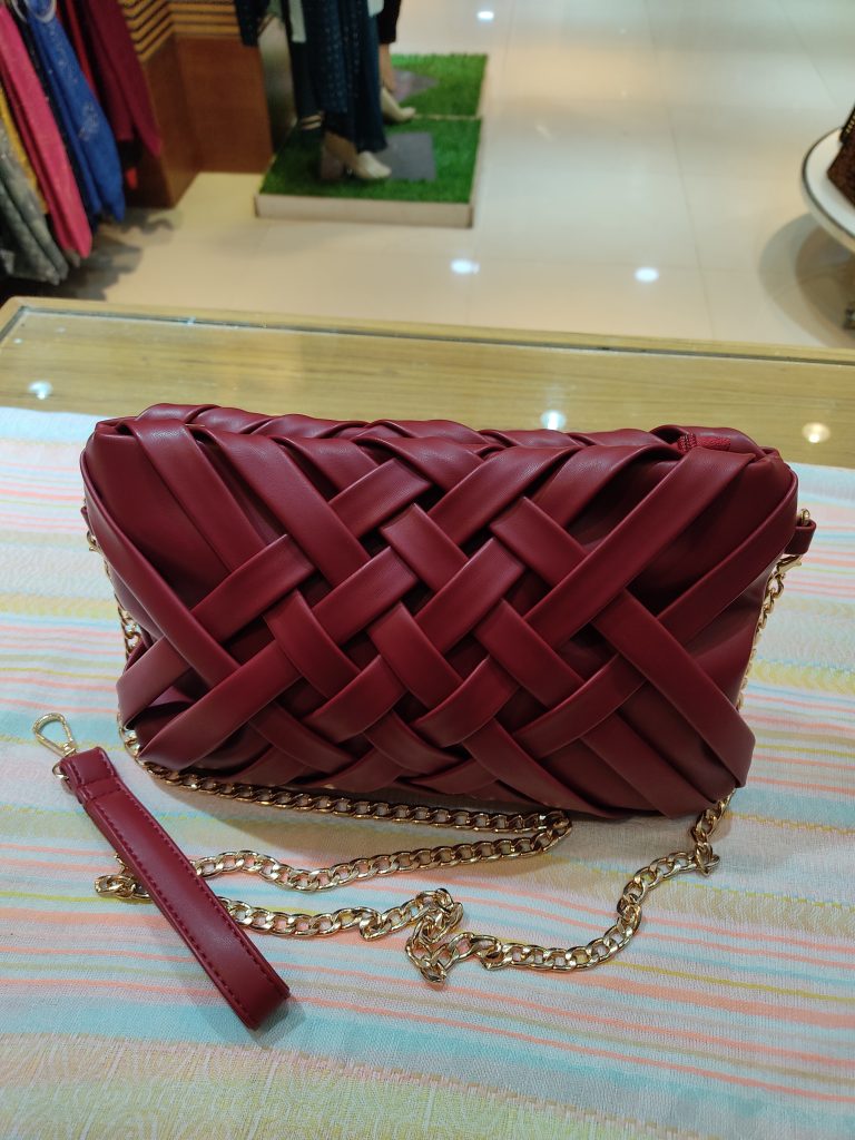 Red color ladies Bag